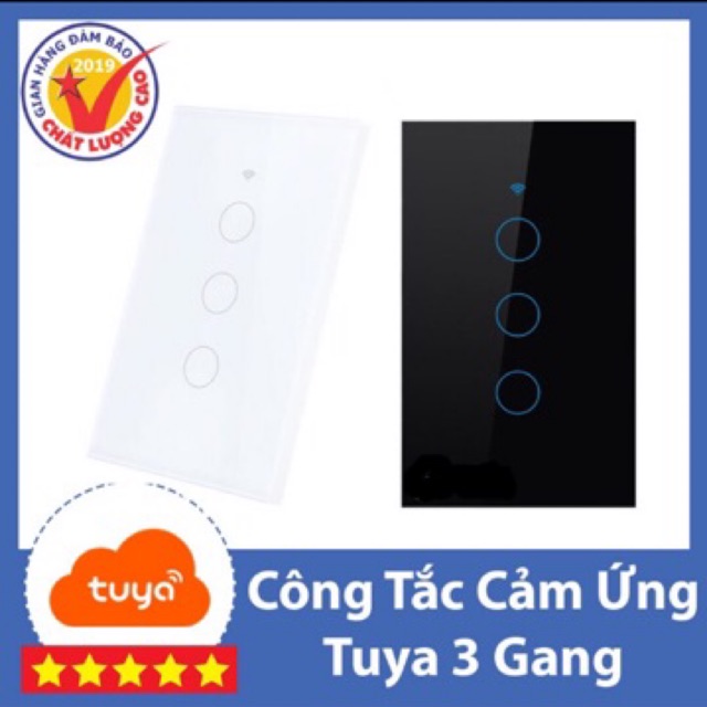 Công tắc tuya WIFI 3 nút điều khiển từ xa bằng Điện thoại sóng 3g/ 4g