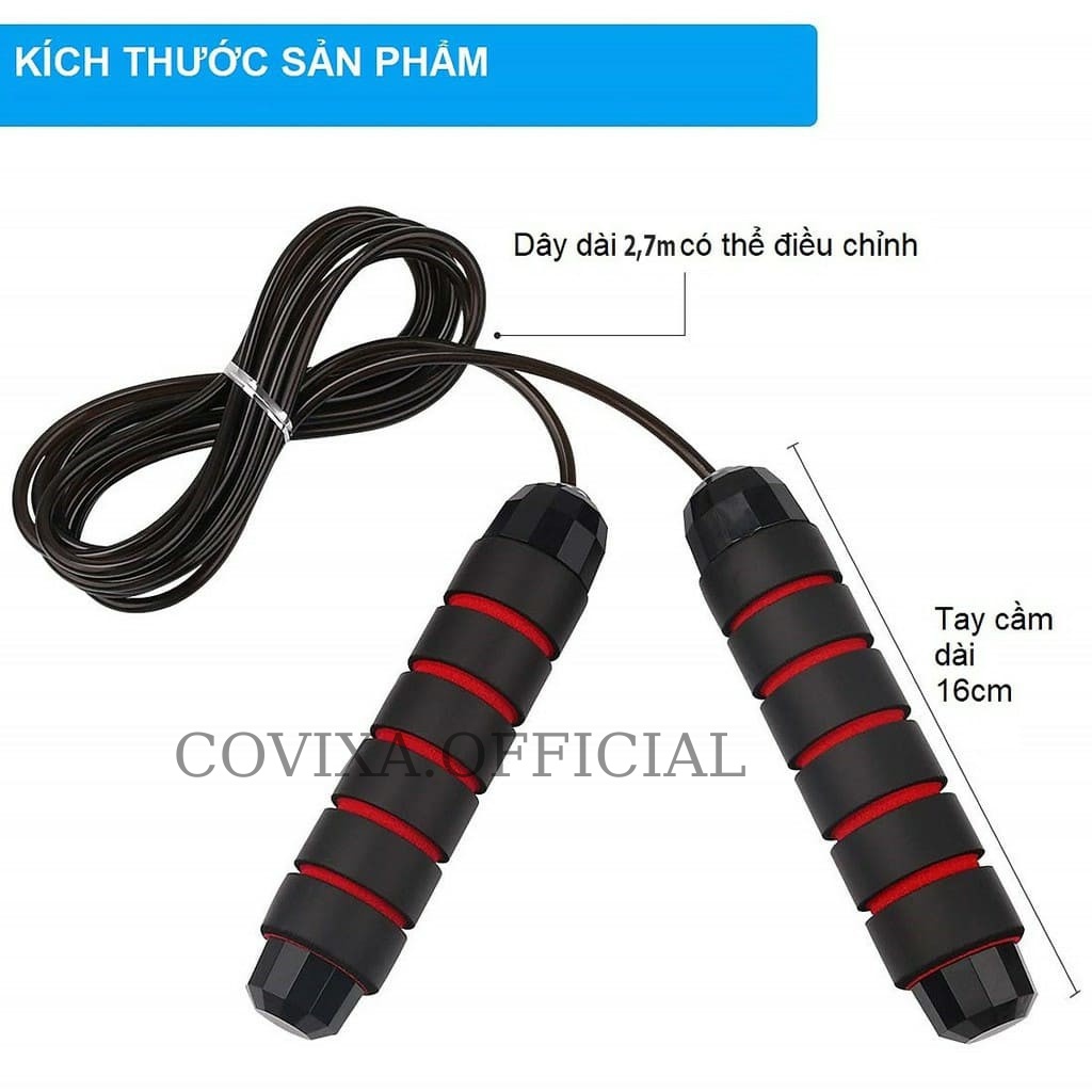 Dây nhảy giảm cân tập thể dục tại nhà, dây nhảy lõi thép Covixa22.official