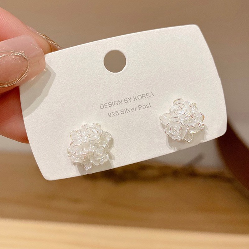 Đôi Bông Tai Hình Hoa/Nơ Đính Ngọc Trai Xinh Xắn Cho Nữ