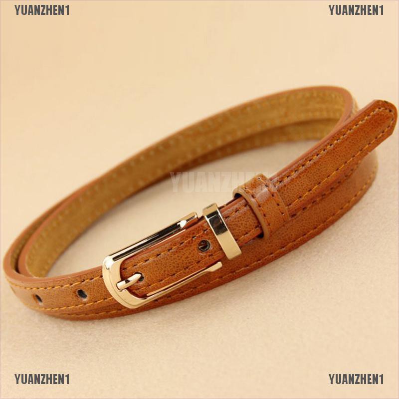 Thắt Lưng Da PU Mỏng Màu Trơn YUANZHEN1 [Yuanzhen] Cho Nữ