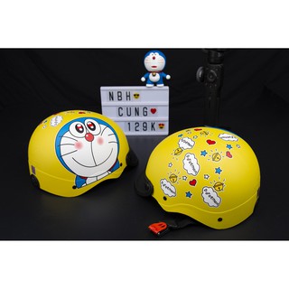 MŨ BẢO HIỂM DORAEMON MẮT LONG LANH