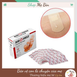 Hộp 100 Băng Dán Vết Thương Cá Nhân Aid First Shop Mẹ Bin