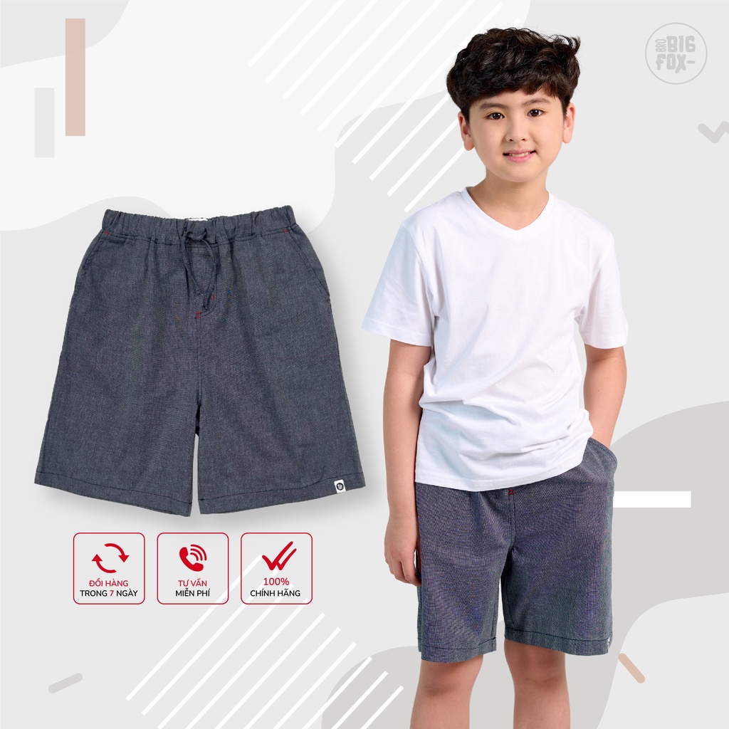 Quần Short Cho Bé Trai BIGFOX Mặc Hè Túi Chéo Chất Liệu Thô Mềm Size Đại Trẻ Em 7,8,9,10,11,12,13,14,15 Tuổi