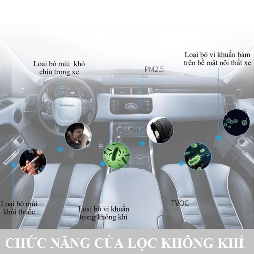 [Chính hãng] Máy khử mùi khuẩn, lọc không khí Ô Tô Hyundai HY-12 giúp chống say xe