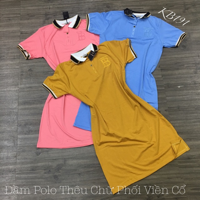 Đầm Polo Thêu Chữ Phối Viền Cổ Sang Chảnh - VN19