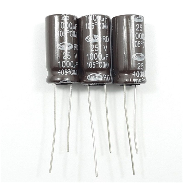 Tụ Hóa 1000uF 25V 10x20mm Xuyên Lỗ SAMWHA