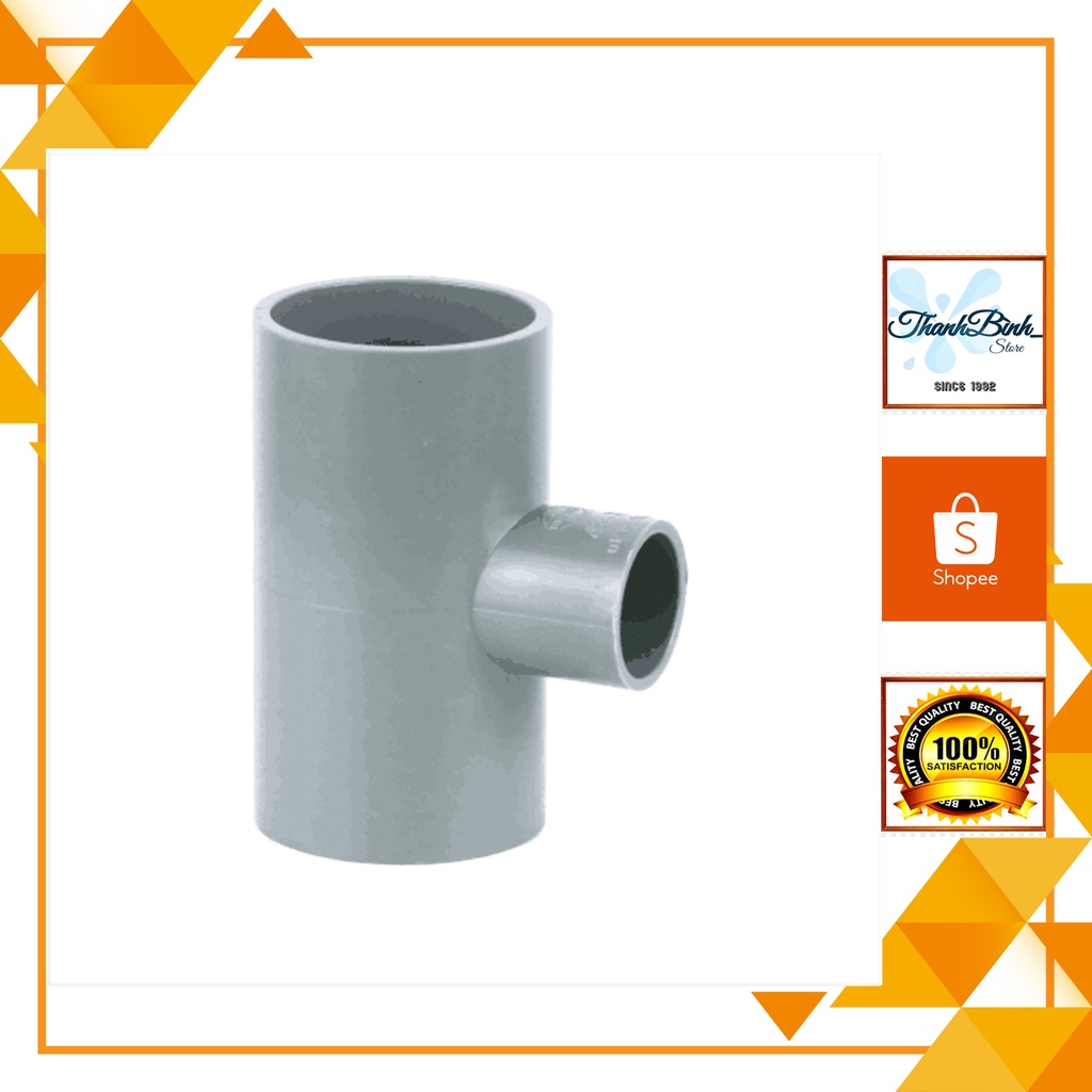 TÊ THU 27/ BA CHẠC 90 ĐỘ CHUYỂN BẬC SIZE 27- 21 MM- PVC NHỰA TIỀN PHONG PN10
