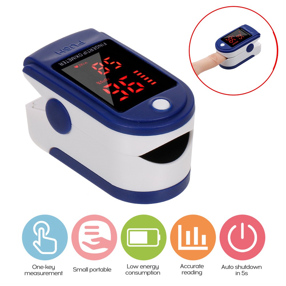 Máy đo nồng độ oxy bằng ngón tay di động bền Màn hình màu TFT Máy đo nồng độ oxy Máy đo nhịp tim