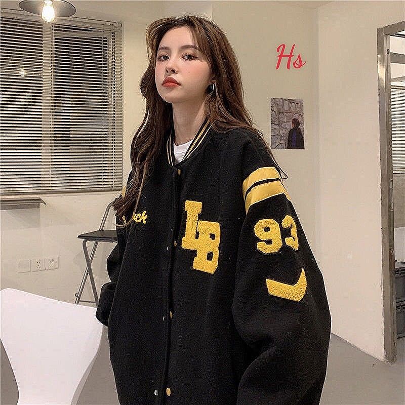 Áo khoác bomber Black IB93 phối màu siêu cá tính