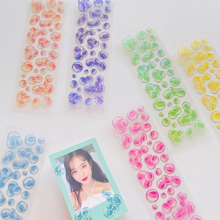 Tấm sticker bling bling lấp lánh họa tiết bong bóng