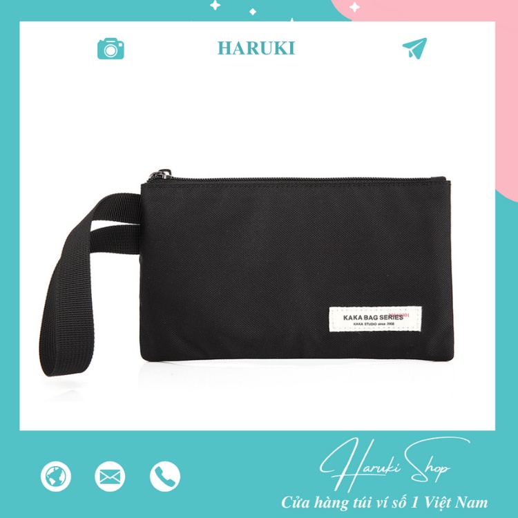 Túi clutch mini unisex cho nam nữ hiệu Kaka ví nhỏ tiện dụng đa năng - HARUKI Shop