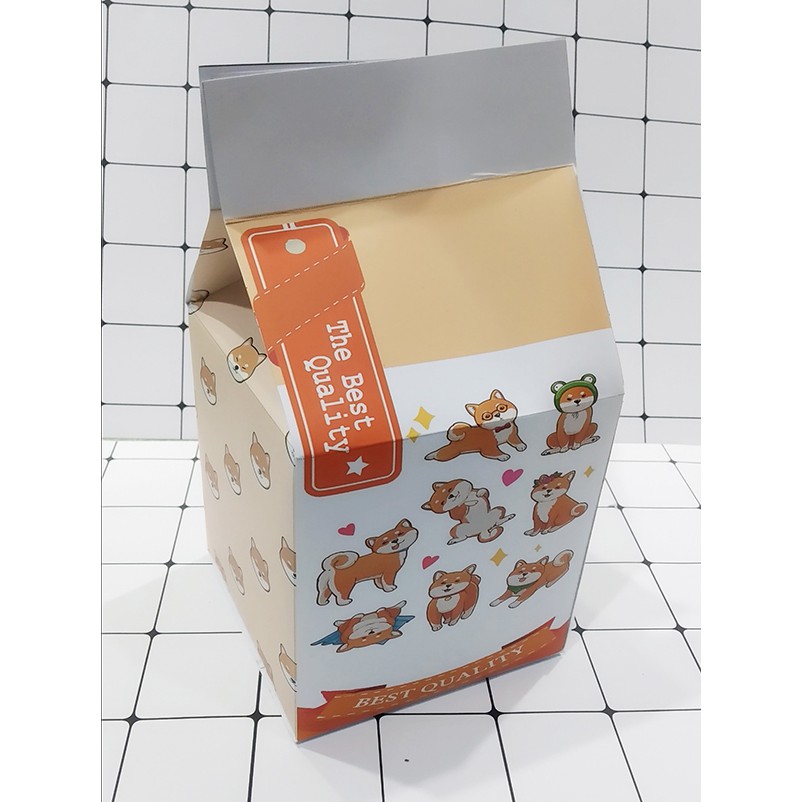 Hộp quà chó shiba HQSI10 hộp quà hộp sữa cute hộp dễ thương hoạt hình 18*10*10cm