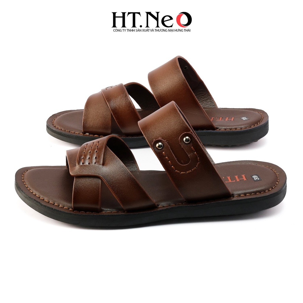 Sandal nam HT.NEO 100% da bò mềm mại, đế cao su nguyên khối, khâu may chân quai siêu chắc chắn SD132