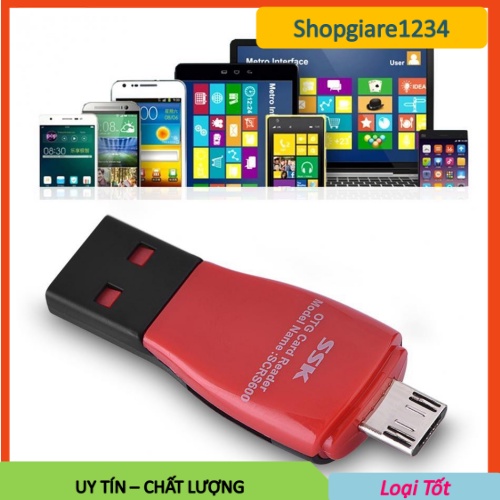 Đầu đọc thẻ SSK SCRS600- Hỗ trợ gắn trên điện thoại hoặc cổng usb trên máy tính