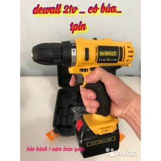 Máy khoan dewalt 21v - có chế độ búa- 1 pin