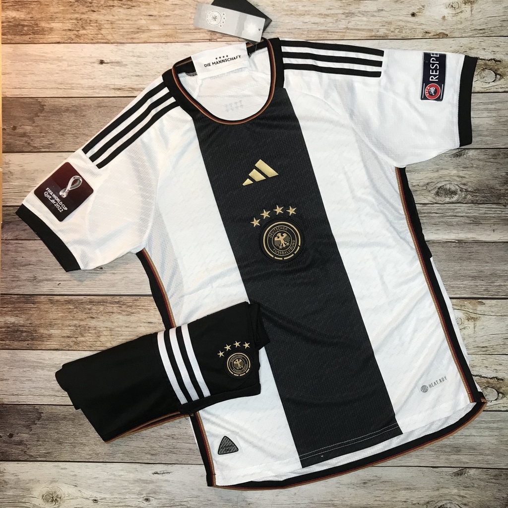 Áo Bóng Đá ĐỘI TUYỂN ĐỨC - Chuẩn Mẫu Thi Đấu-Đen - Vải Polyeste Siêu Thoáng-Siêu Bền