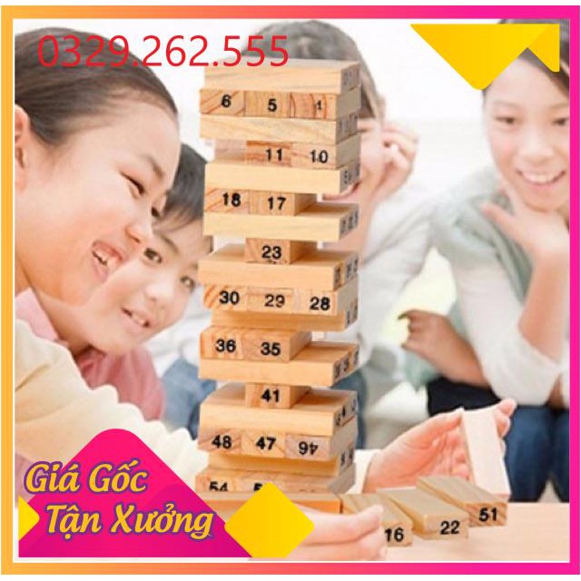 (Sale Khủng)  Đồ chơi rút gỗ Wiss Toy 54 thanh