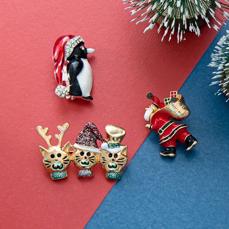 Huy Hiệu Cài Áo Kim Loại Hình Cây Thông Giáng Sinh Dễ Thương