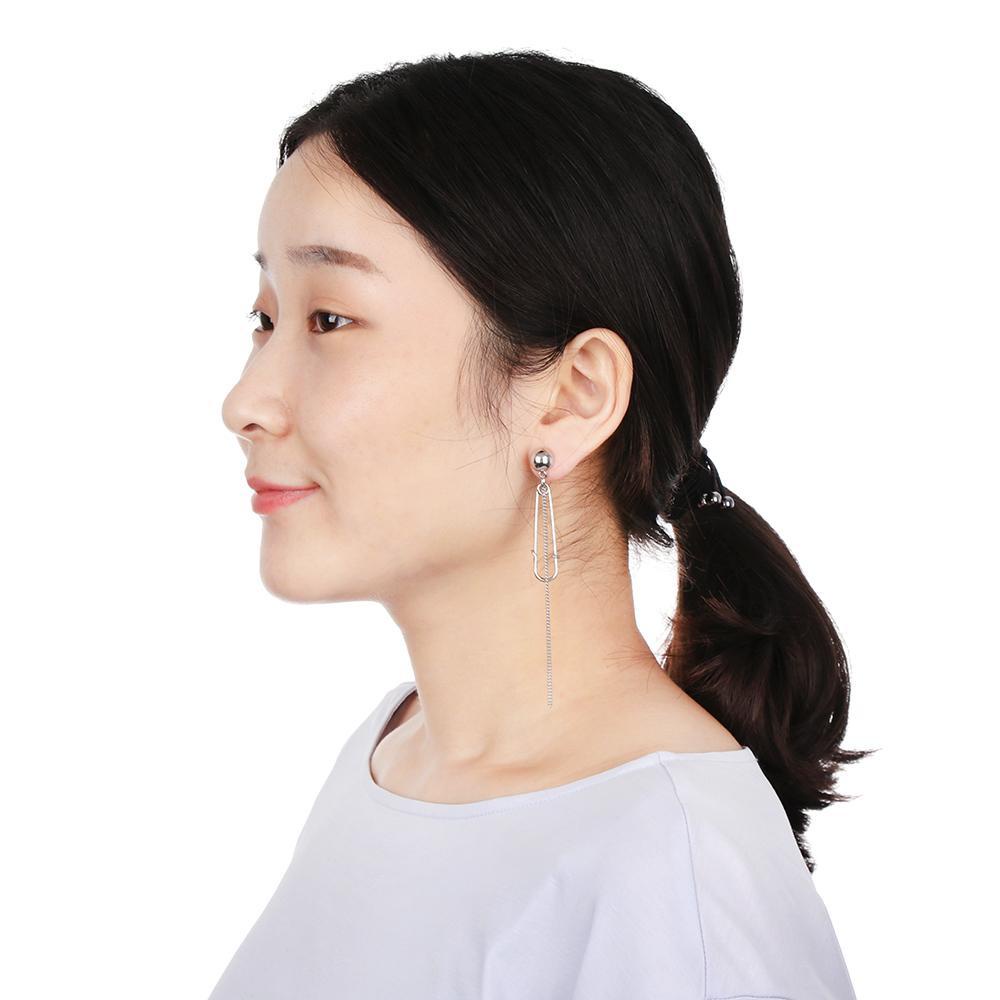 ROWANS Bông Tai Dáng Dài Phối Tua Rua Thời Trang Cho Nam Nữ