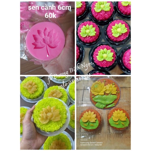 Mặt sen và lá sen ép xôi