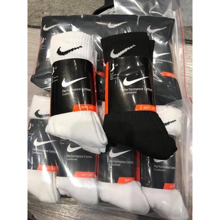 Vớ/ Tất Nike Everyday Plus Cổ Cao (Đen/Trắng)