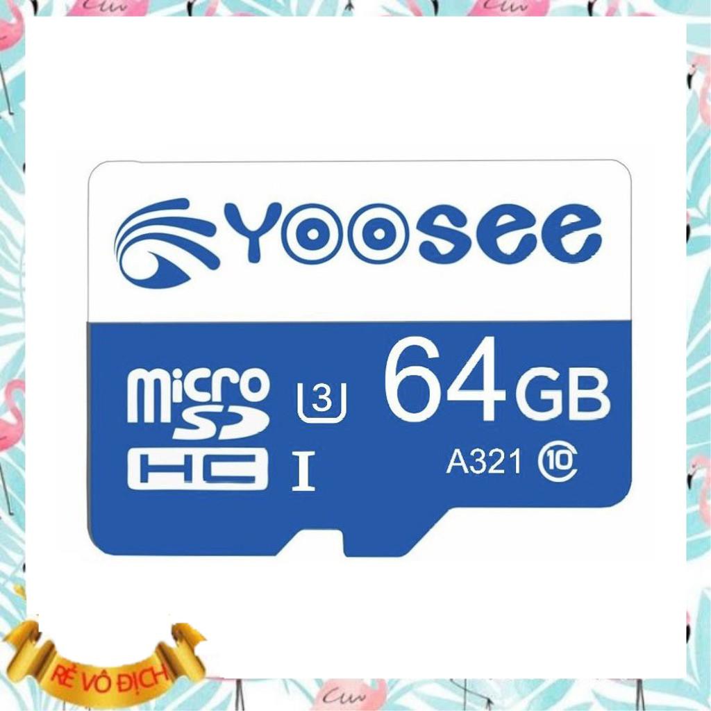 Thẻ nhớ Yoosee 64GB tốc độ cao up to 100MB/s hỗ trợ quay video full HD, video 2K, video 4K | BH 12 Tháng | BigBuy360 - bigbuy360.vn