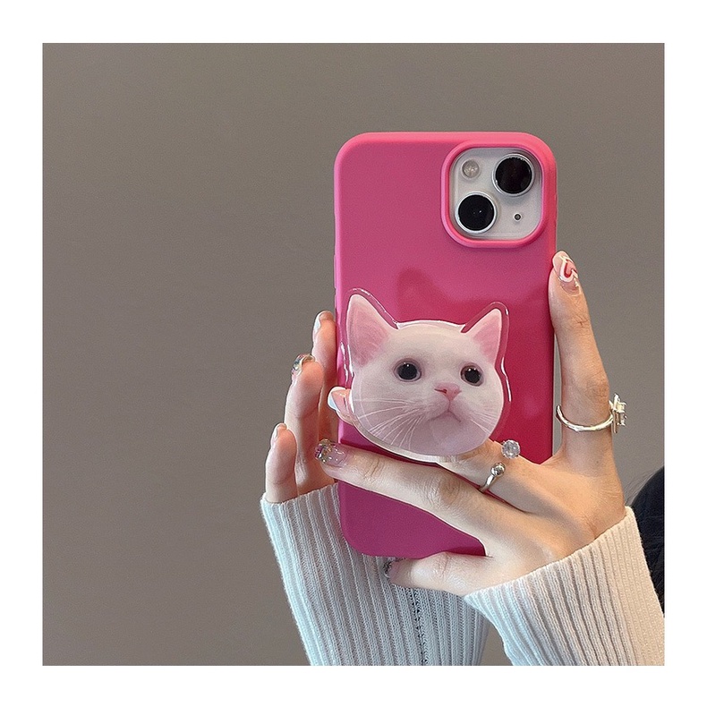 Ốp Điện Thoại Có Giá Đỡ Hình Mèo Cho Iphone 13 pro max 12 pro max 11 pro max xs max xr x 7 8 6 6s plus