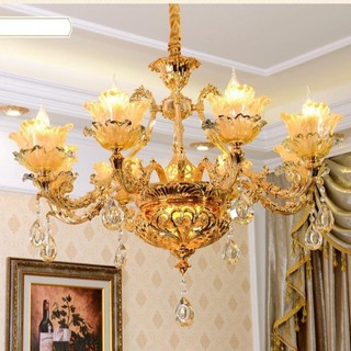 Đèn chùm ALASTAR phong cách Châu Âu hiện đại cao cấp loại 8 tay đẹp long lanh - Tặng kèm bóng Led cao cấp