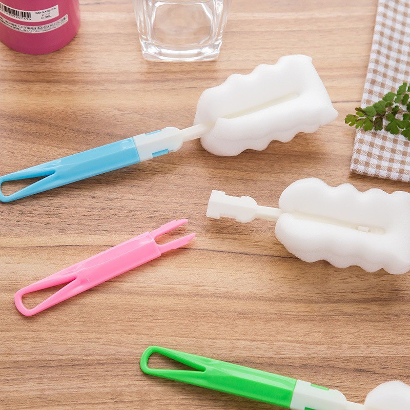 Que Rửa Cốc, Bình Sữa Mút Tiện Dụng - Que Rửa Cốc Bọt Biển Mẫu Mới 88111 Baonhishop2202