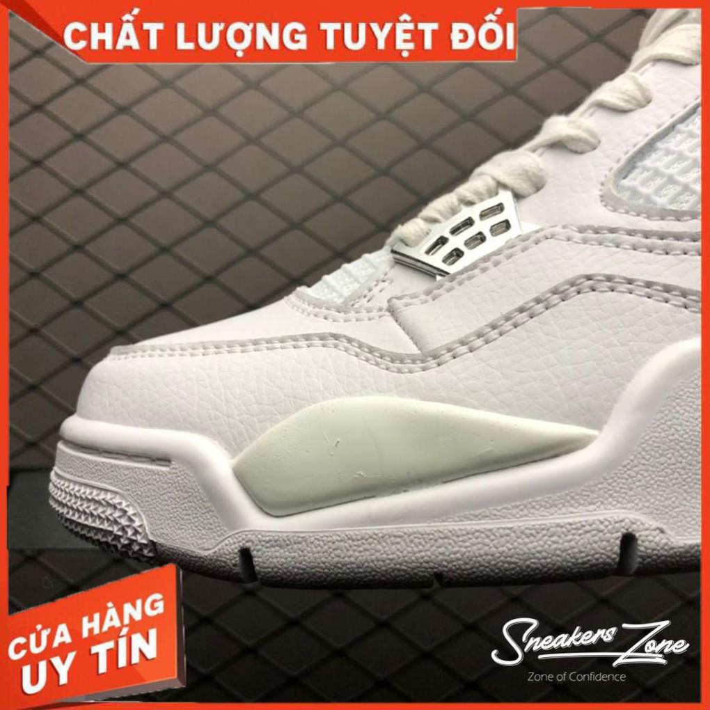 (FREESHIP+HỘP+QUÀ) Video Giày thể thao AIR JORDAN 4 Retro Pure money full trắng siêu đẹp cho nam và nữ | :