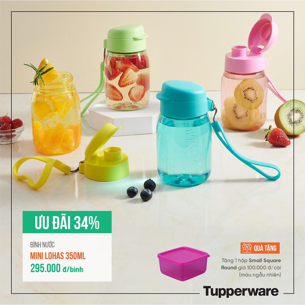 Tupperware - Bình nước Mini Lohas 350ml Tupperware KÈM QUÀ