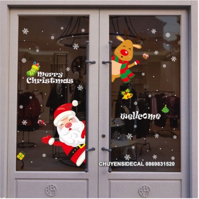 Decal Hít Tĩnh Điện Noel - Giáng Sinh chào lễ mới