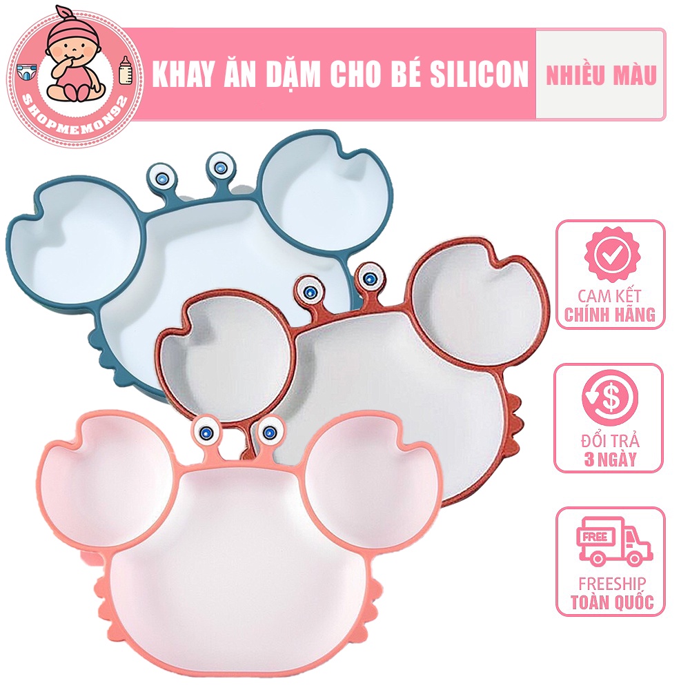 Khay silicon có đế dính chống lật hình con cua