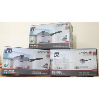 Nồi (quánh) phủ men đá Marble chống dính, đáy từ, nắp kính - 18cm hiệu CS-KOCHSYSTEME ( Xách tay từ Malaysia)