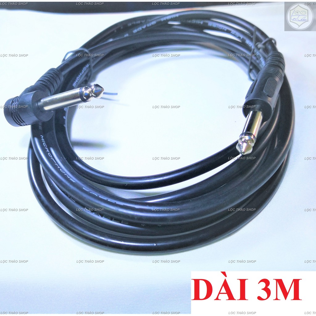 Cáp âm thanh 2 đầu 6.5mm dài 1.5M 3M 5M chuyên dùng guitar, organ cao cấp (cáp loa 2 đầu 6 ly)