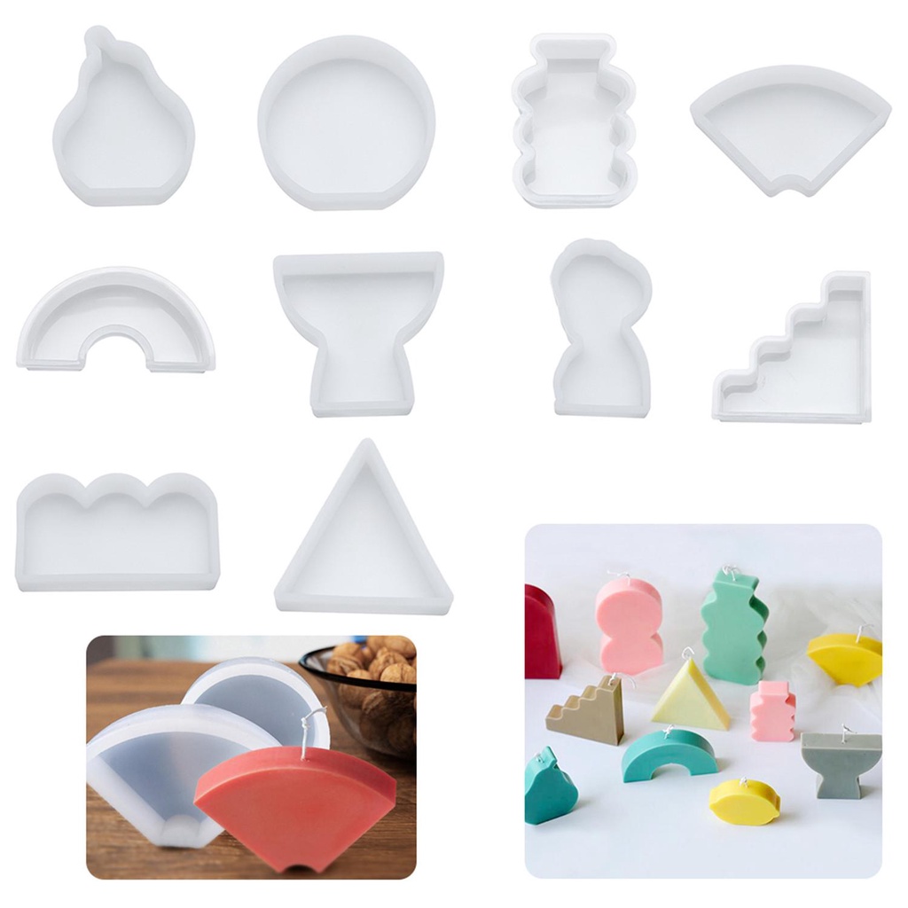Khuôn Silicone Làm Nến / Xà Phòng / Đất Sét DIY