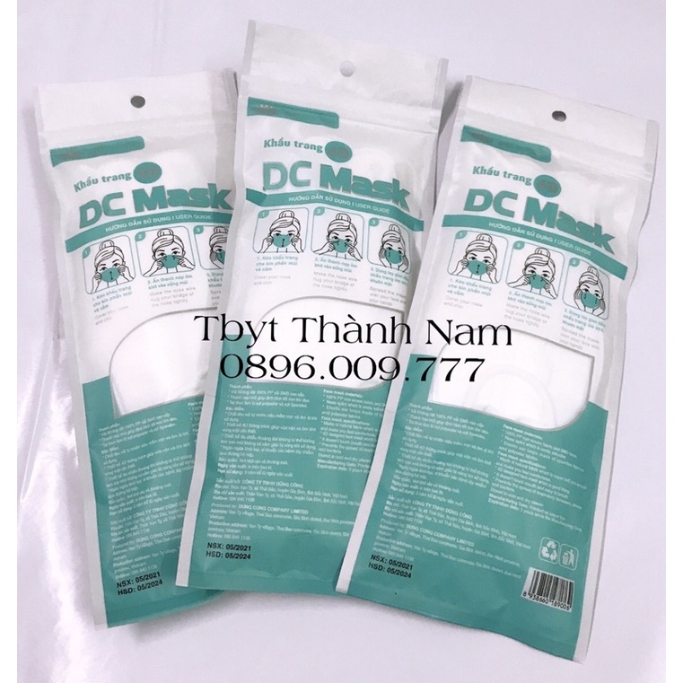 Khẩu trang 4D Kháng Khuẩn DC Mask Set 10 Cái Vào 1 Gói