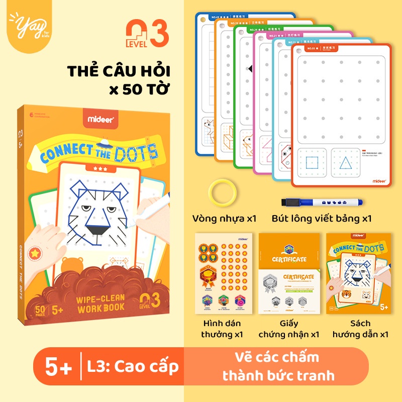 Bộ Thẻ Mideer Viết Xóa Được Luyện Tay Cầm Bút