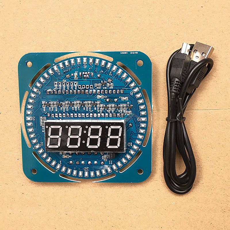 1 Đồng Hồ Điện Tử DS1302 Màn Hình LED Hiển Thị Nhiệt Độ Sáng Tạo