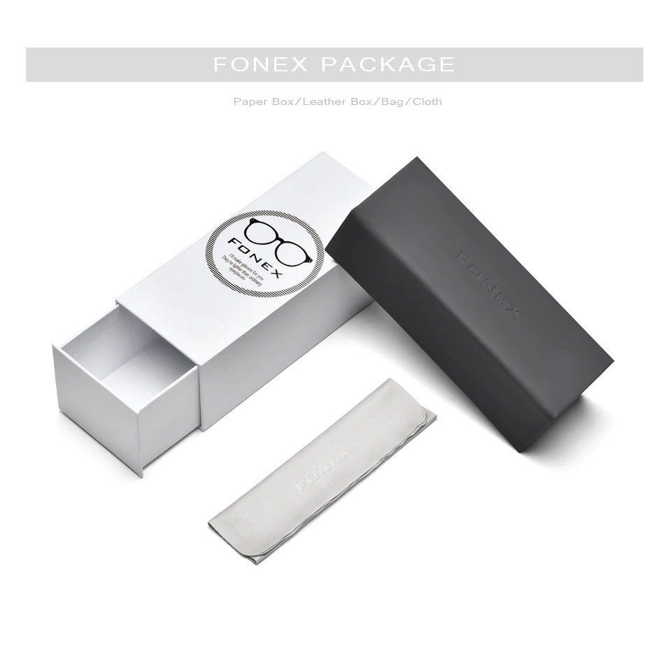 Gọng Kính Khoan Titanium Chính Hãng Fonex 8555 Full Box