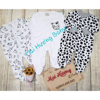 Set 3 bộ body dài tay liền tất Litter Duck cho bé