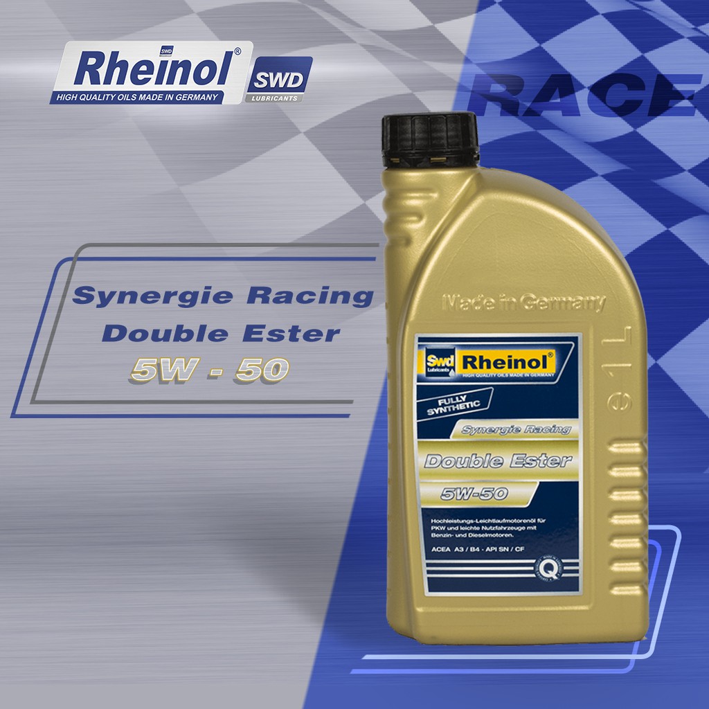 Dầu Nhớt Rheinol Synergie Racing Double Ester 5W50 - Hàng nhập khẩu cao cấp Đức 1L