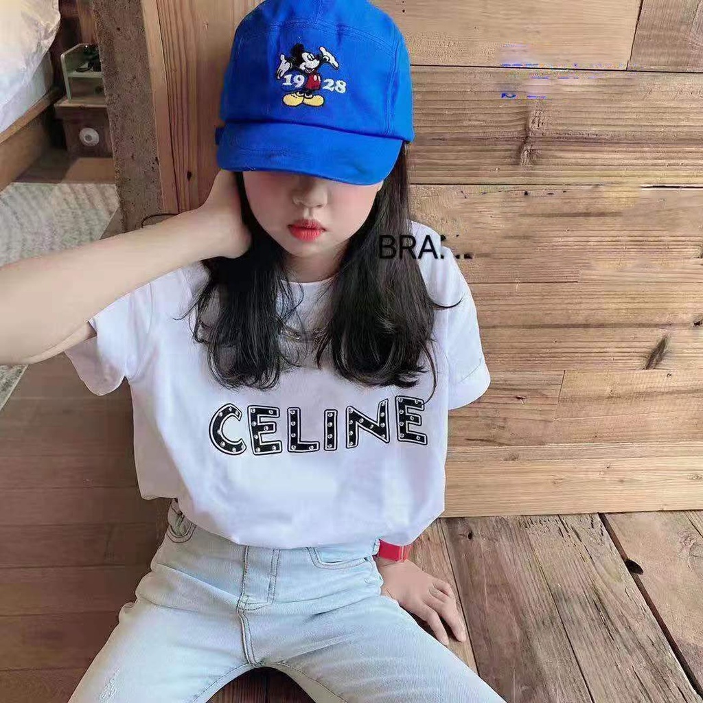 Áo thun cotton tay ngắn cổ tròn in chữ phong cách phương Tây thời trang mùa hè cho nữ 2021