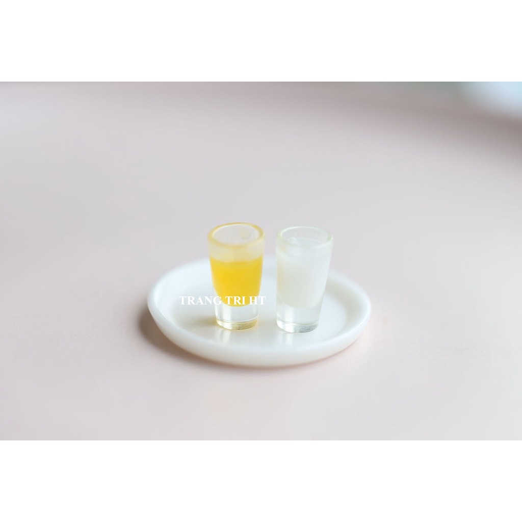 Mô hình ly nước cam ly sữa phụ kiện trang trí nhà búp bê [1 cái]