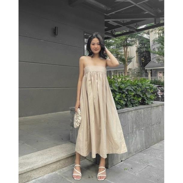 Váy bầu Maxi 2 Dây Cúp Ngực 2 Màu Chất Đẹp