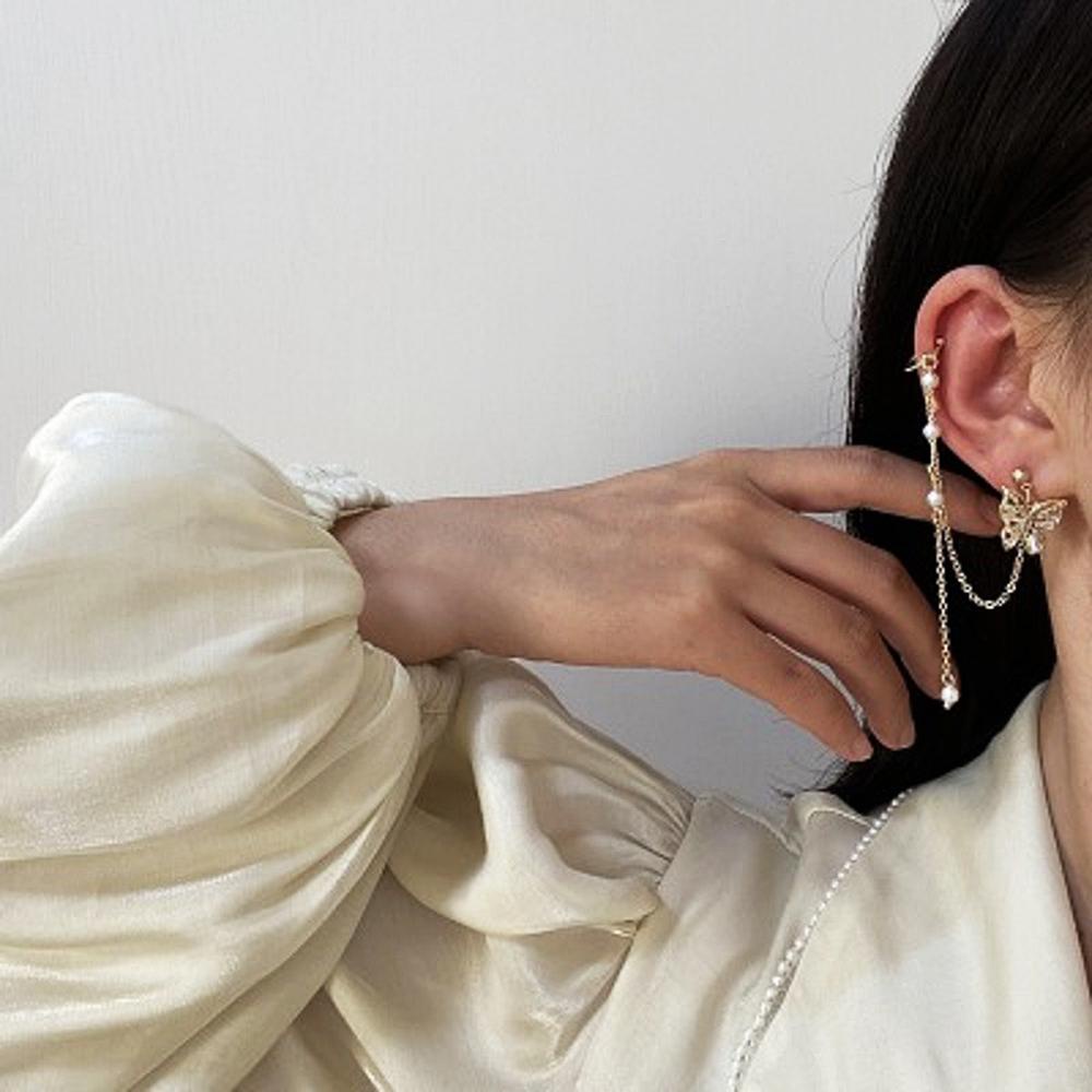 VANES1 Bông Tai Tua Rua Thời Trang Hàn Quốc