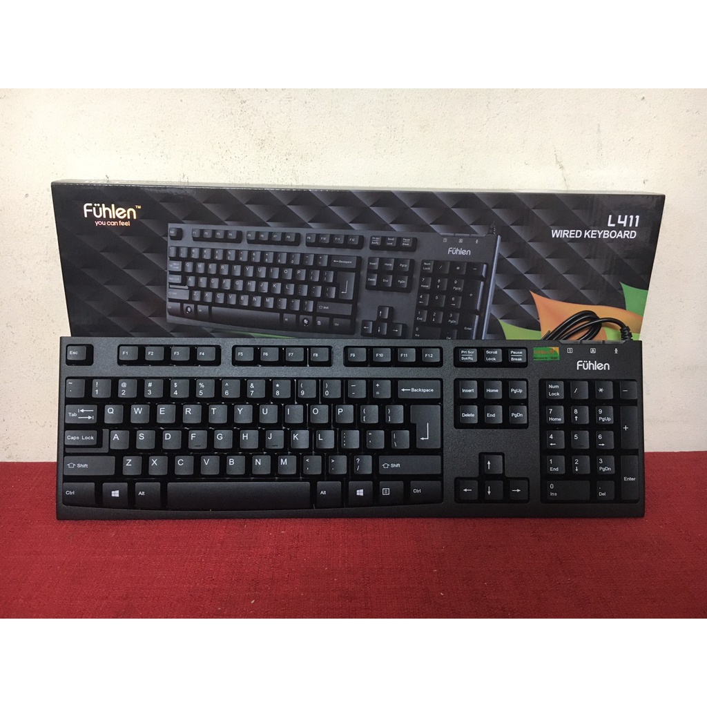 Bộ bàn phím chuột Fuhlen L411 + L102 siêu bền bảo hành 2 năm - Hàng chính hãng
