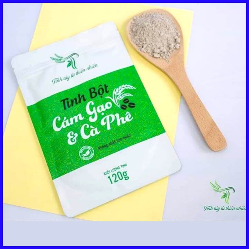 Tinh bột cám gạo cà phê handmade, cám gạo cà phê tắm body 120g tẩy tế bào chết T01