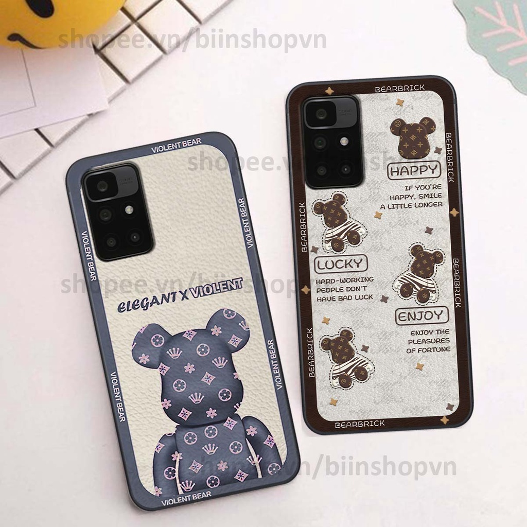Ốp Xiaomi Redmi 10 hình gấu bear brick đẹp độc lạ, thời trang, cá tính