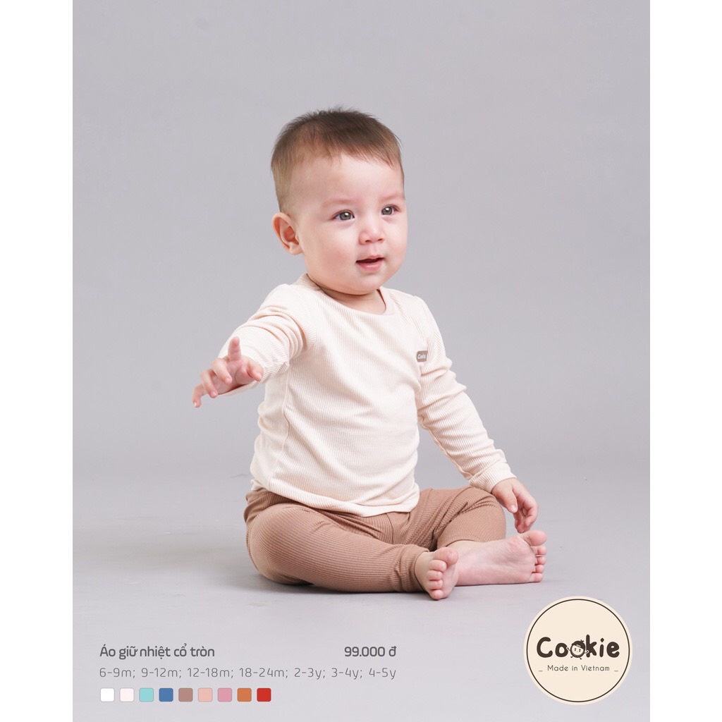 Cookie - Áo giữ nhiệt cổ tròn cho bé trai, bé gái từ 6 tháng đến 5 tuổi